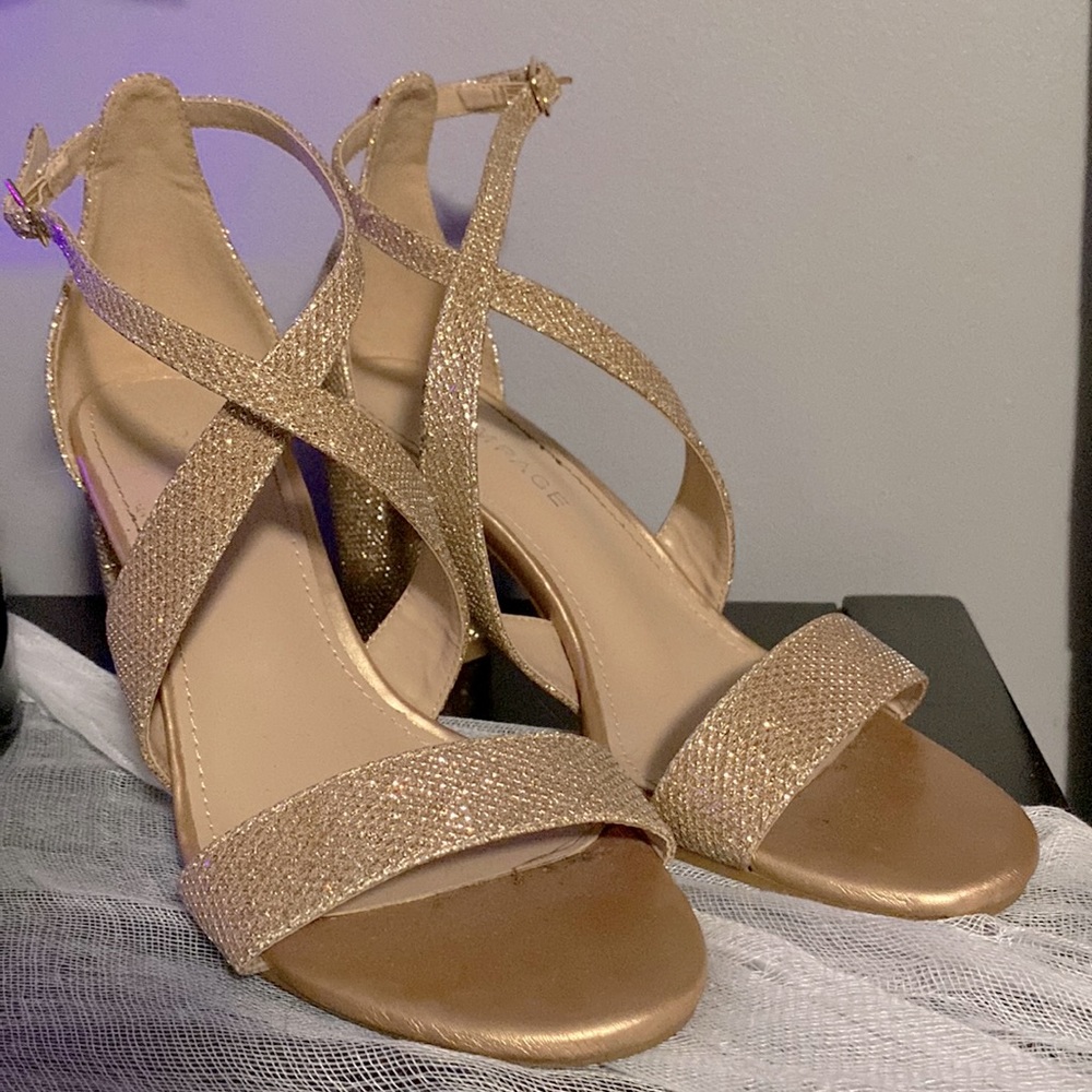 Gold “Rampage” heels